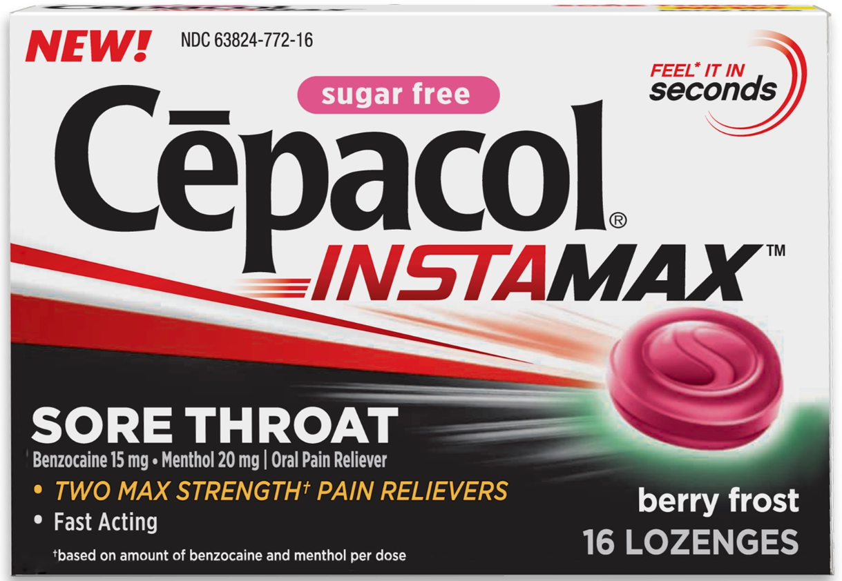 CEPACOL Instamax Sore Throat Lozenges  Berry Frost